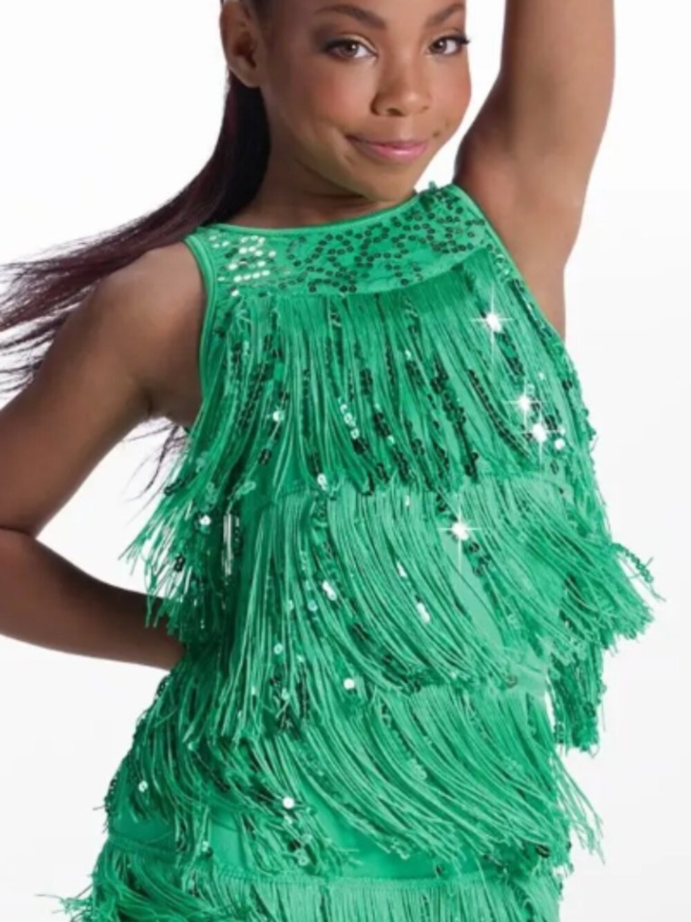 Weissman Showtime Waking Up in Vegas Clover Green  IC 7/8 Girls Dance Outfit NEW